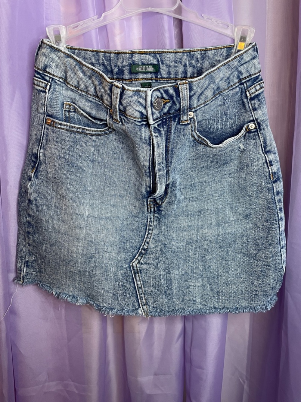 Wild Fable Light Wash Denim Mini Skirt - Blue